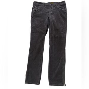 Anthropologie Pilcro Stet dark gray corduroy slim fit jeans with zipper ankle